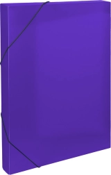 Plastová archivační krabice s gumičkou A4, fialová