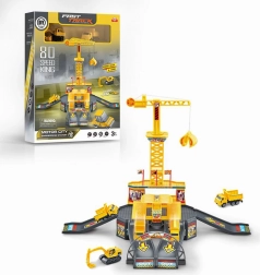 Stavební parkoviště s jeřábem a příslušenstvím