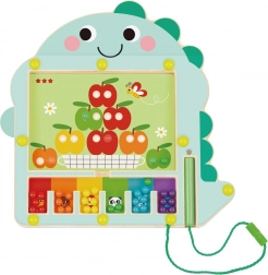 Magnetická hra třídění barev s dinosaurem