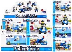 Stavebnice policejní vozidlo s figurkou – 4 varianty