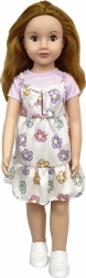 Chodící panenka v květinových šatech 70 cm