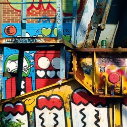 Čtvercové puzzle CURIOSI Amsterdam – vzor III, 80 dílků