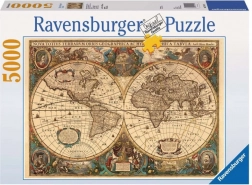 Ravensburger puzzle stará mapa světa 5000 dílků