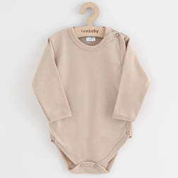Dětské body celorozepínací new baby classic ii světle béžové
