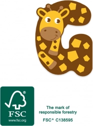 Small Foot dřevěné písmeno G žirafa