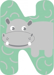 Small foot dřevěné písmeno N