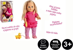 Panenka Sofinka s pejskem – chodící a česky mluvící, 42 cm