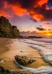 Sada na diamantové malování - Západ slunce nad mořem