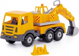 Plastový bager Auto Prestíž 43 cm – otočné rameno a mechanická lopata