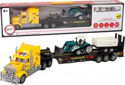 Dálkově ovládaný nákladní vůz s návěsem 60 cm a bagrem se světly