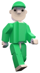 Seváček zelený (velký a malý) – figurka pro stavebnici SEVA