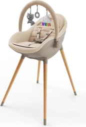 Kinderkraft jídelní židlička a lehátko fini up 2v1 beige