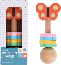 Dřevěné chrastítko Motýl od Petit Collage