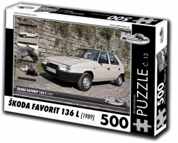Puzzle RETRO-AUTA Škoda Favorit 136 L 500 dílků