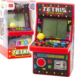 Mini Herní Automat Tetris Retro 49 Her 1676 Úrovní Červený