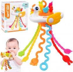 Senzorická hračka a kousátko ve tvaru labutě pro miminka