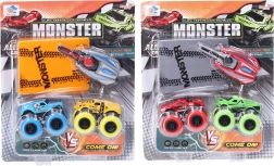 Vystřelovací kovová auta 2 ks