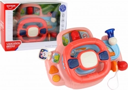 Interaktivní růžový volant pro děti – multifunkční simulátor jízdy