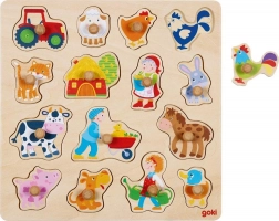 Goki dřevěná vkládačka – život na farmě