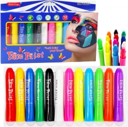 Sada na malování obličeje - 12 barevných fixů