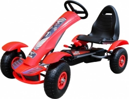 Gokart na pedály Racing XL pro děti 3 roky a více - červený