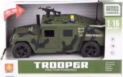 Vojenské auto na baterie se světly a zvuky