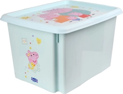 Plastový úložný box s víkem Peppa Pig 30 l