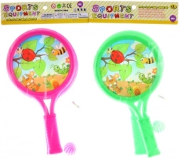 Dětská sada pálek s míčkem a košíkem – zvířátkový motiv