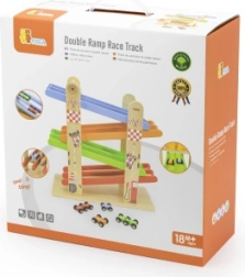 Viga dřevěná dvojitá závodní dráha pro autíčka