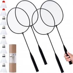Sada na badminton pro 4 hráče s 8 míčky, 61 cm