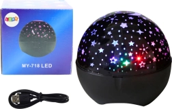 projektor hvězd noční lampička a bluetooth reproduktor 2v1 černý