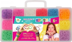 Kreativní sada na zaplétání gumiček s pletacím stavem a doplňky