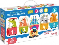 Puzzle s dírkou – vlak na počítání