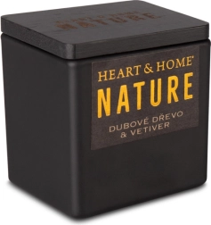 Malá vonná svíčka Dubové dřevo a vetiver