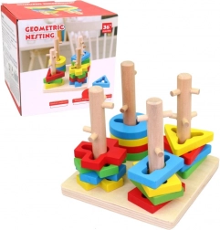 Dřevěná Vkládačka Geometrické Tvary