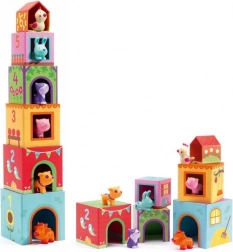 Skládací kostky Domečky pro zvířátka DJECO