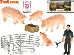 Zoolandia sada farmářských figurek s mláďaty a doplňky