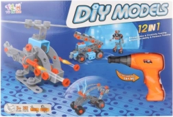 Šroubovací stavebnice s vrtačkou – 282 dílků