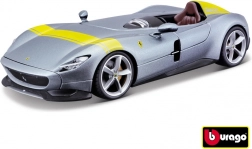 Ferrari Monza SP1 stříbrná/modrá kovový model 1:24