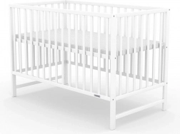 Dětská postýlka New Baby Basic se stahovací bočnicí – bílá