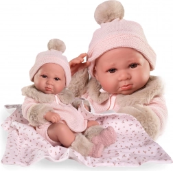 Reálná panenka miminko Luca s celovinylovým tělem 42 cm
