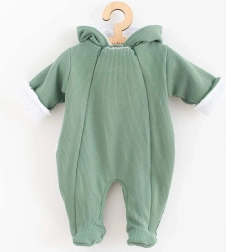 Dětská zimní kombinéza s kapucí NEW BABY Frosty mint, vel. 62 (3–6 měsíců)