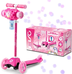 EVO Bubblz Mini Cruiser dětská tříkolová koloběžka s bublifukem růžová