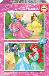 Puzzle DISNEY princezny 2×20 dílků