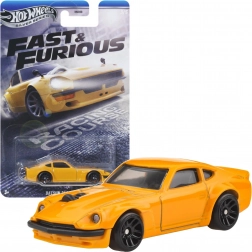 Hot Wheels Fast & Furious Datsun 240Z žlutý model 1:64, 6,5 cm