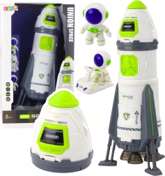 Kosmická raketa s astronauty a vozítkem – světelné a zvukové efekty