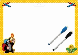 Oboustranná tabulka A4 s motivem Krtek