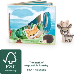 Interaktivní dřevěná obrázková knížka Small Foot