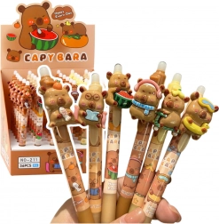 Automatické zmizíkovatelné pero s kapybarou 3D, modrý inkoust