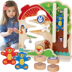 Dřevěná manipulativní tabule Montessori Labyrint Tooky Toy